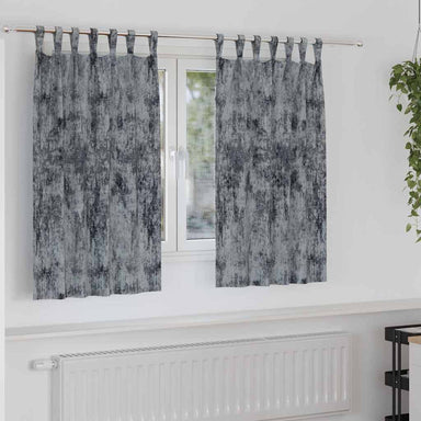 Velvet Gordijnen 2 st Zilvergrijs 140 x 140 cm Fluweel