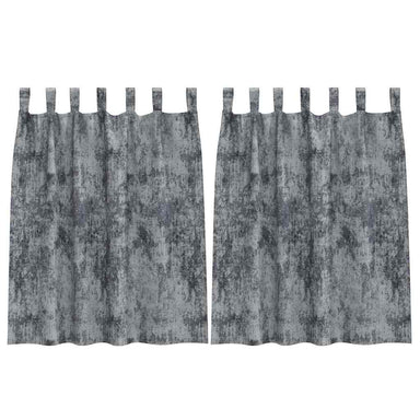 Velvet Gordijnen 2 st Zilvergrijs 140 x 140 cm Fluweel