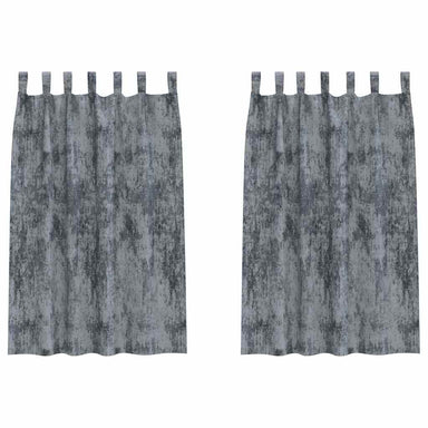 Velvet Gordijnen 2 st Zilvergrijs 175 x 140 cm Fluweel