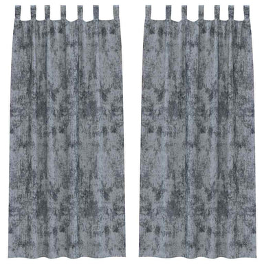 Velvet Gordijnen 2 st Zilvergrijs 260 x 140 cm Fluweel