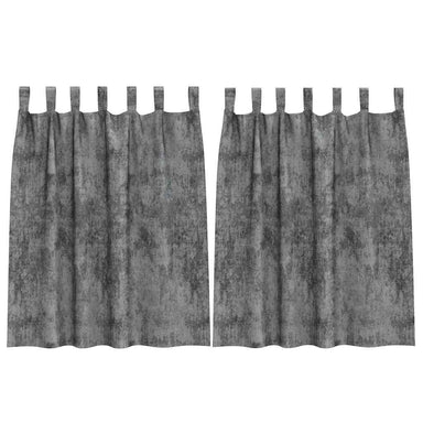 Velvet Gordijnen 2 st Grijs 140 x 140 cm Fluweel