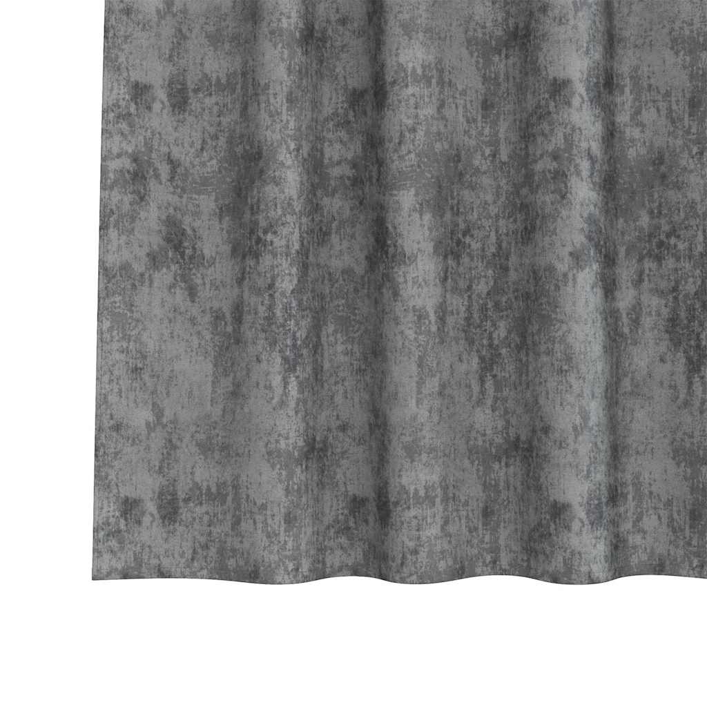 Velvet Gordijnen 2 st Grijs 175 x 140 cm Fluweel