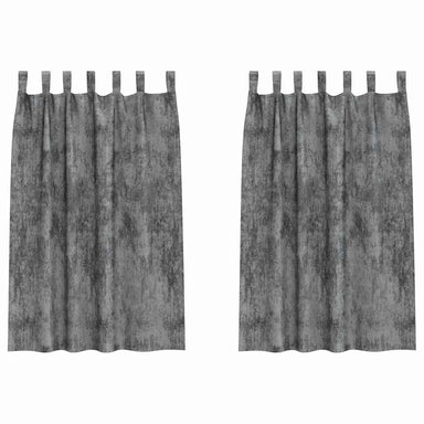 Velvet Gordijnen 2 st Grijs 175 x 140 cm Fluweel