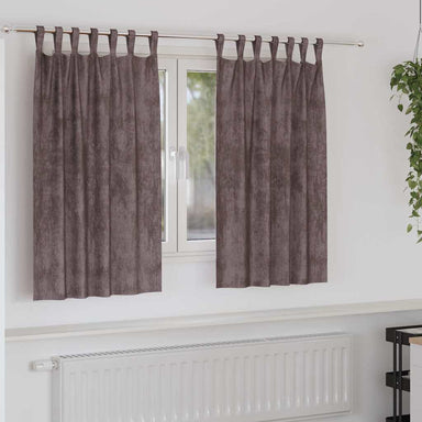 Velvet Gordijnen 2 st Bruin 140 x 140 cm Fluweel