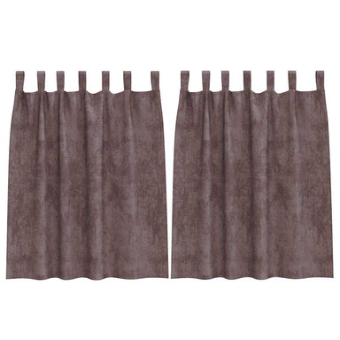 Velvet Gordijnen 2 st Bruin 140 x 140 cm Fluweel