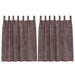 Velvet Gordijnen 2 st Bruin 140 x 140 cm Fluweel