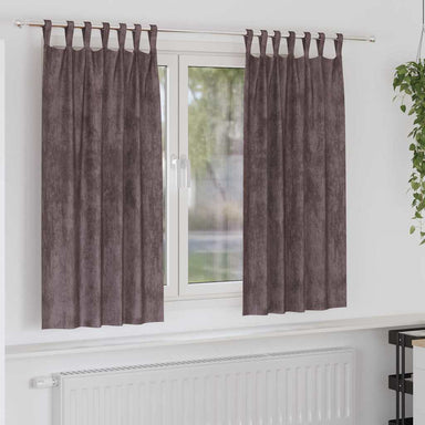 Velvet Gordijnen 2 st Bruin 175 x 140 cm Fluweel