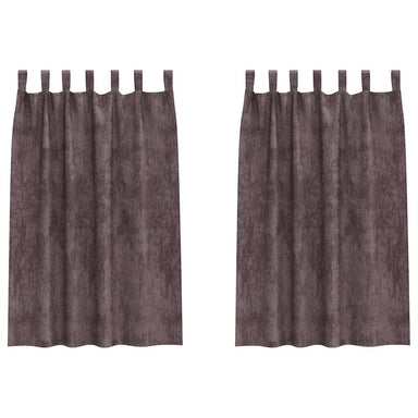 Velvet Gordijnen 2 st Bruin 175 x 140 cm Fluweel