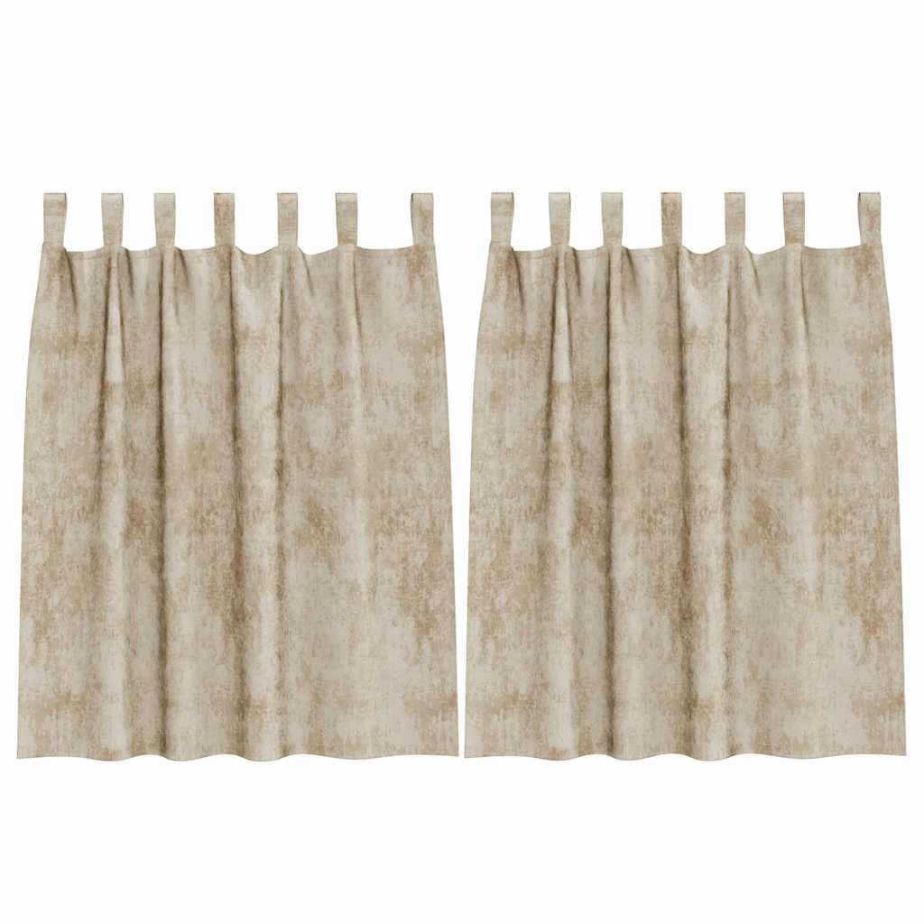 Velvet Gordijnen 2 st Crème 140 x 140 cm Fluweel
