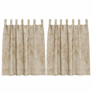 Velvet Gordijnen 2 st Crème 140 x 140 cm Fluweel
