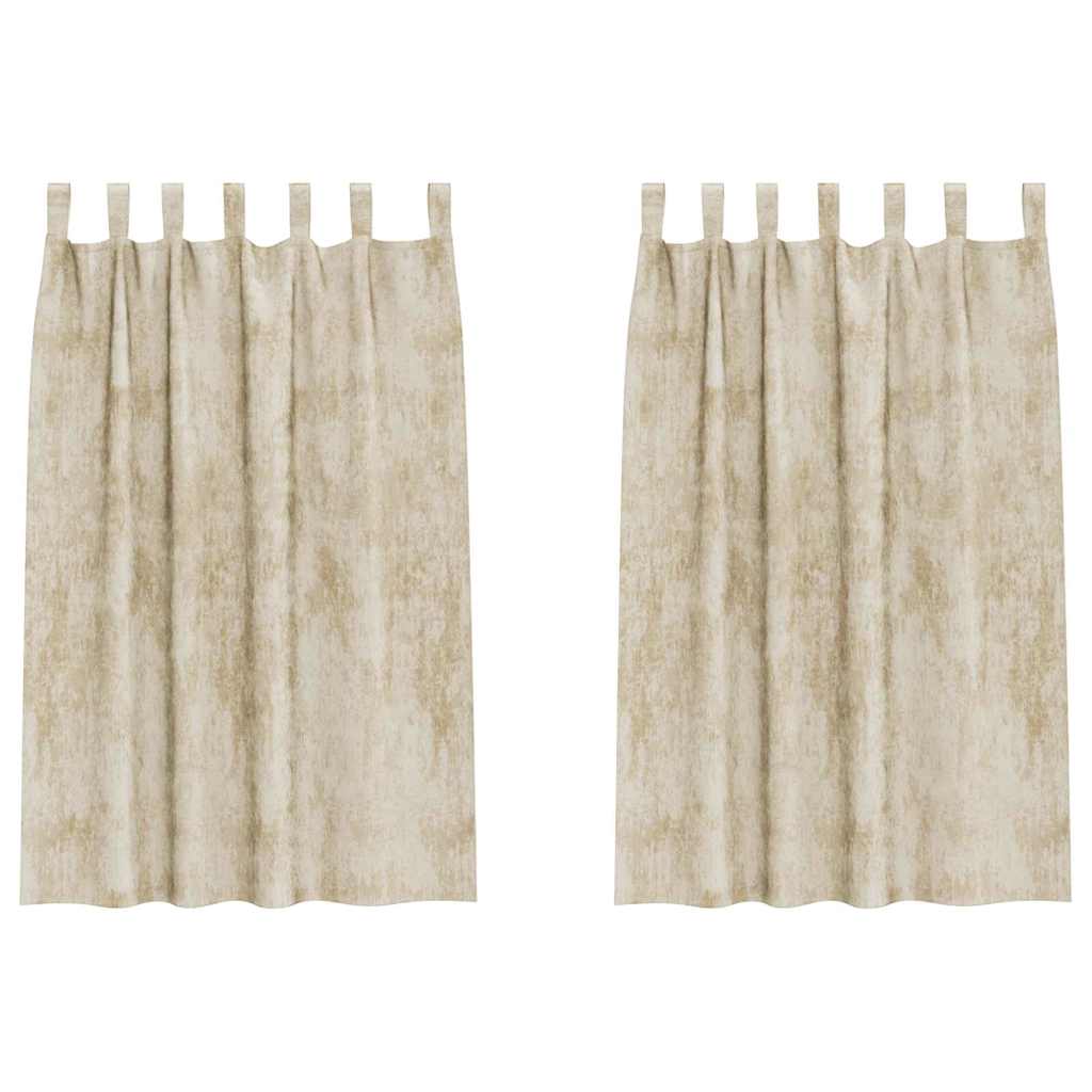Velvet Gordijnen 2 st Crème 175 x 140 cm Fluweel