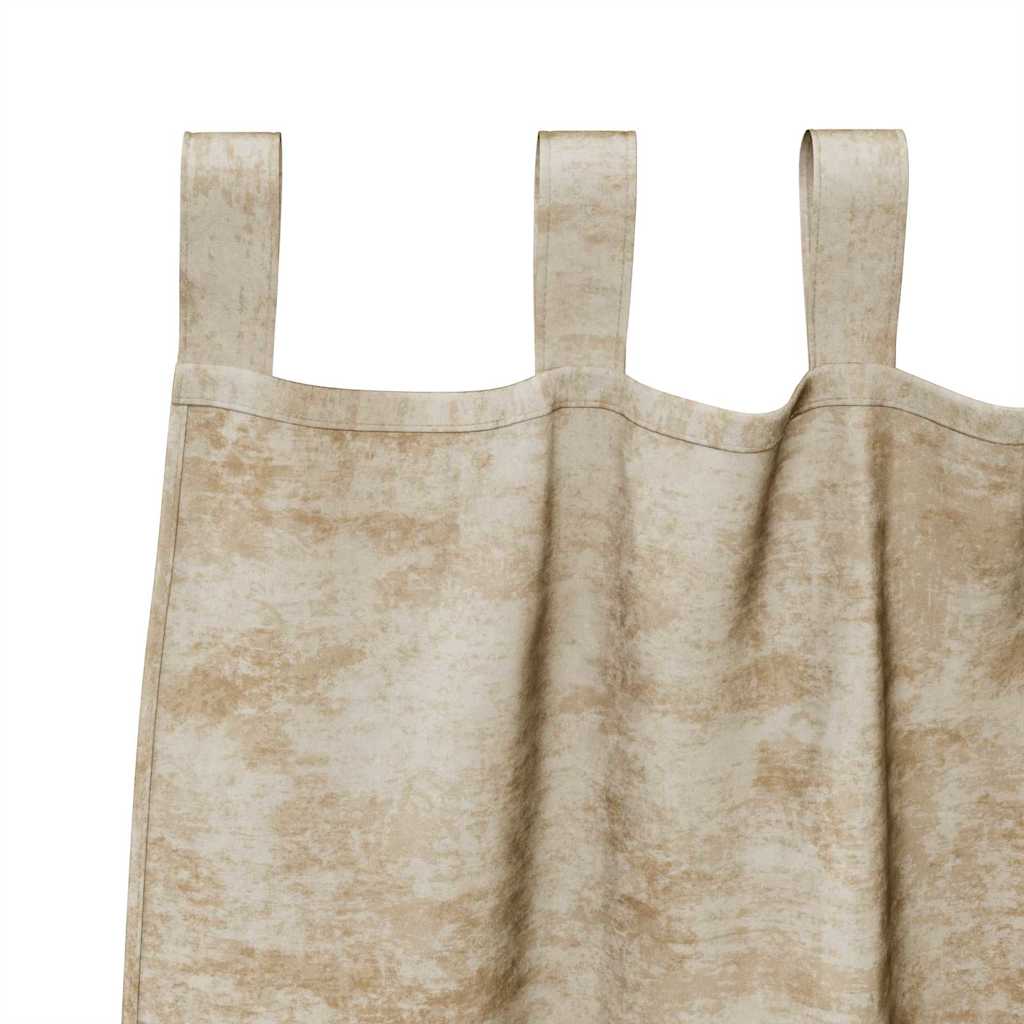 Velvet Gordijnen 2 st Crème 225 x 140 cm Fluweel