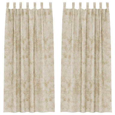 Velvet Gordijnen 2 st Crème 225 x 140 cm Fluweel