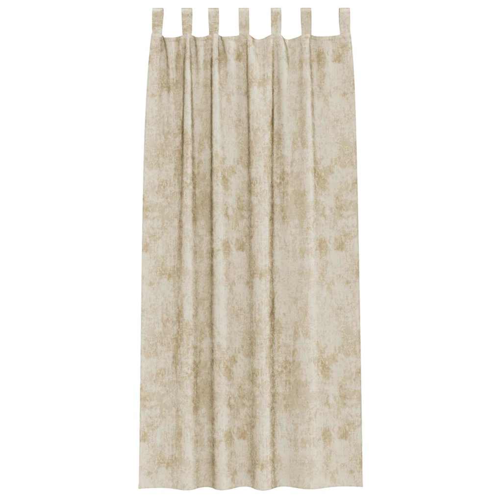 Velvet Gordijnen 2 st Crème 225 x 140 cm Fluweel