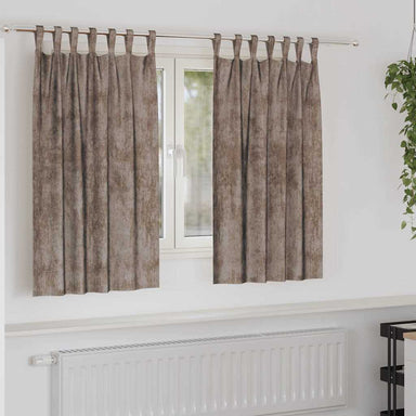 Velvet Gordijnen 2 st Cappuccino 140 x 140 cm Fluweel