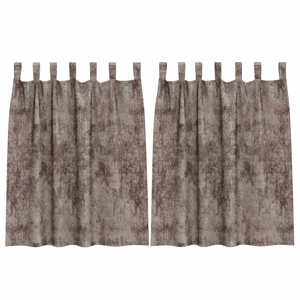 Velvet Gordijnen 2 st Cappuccino 140 x 140 cm Fluweel
