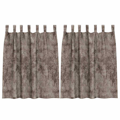 Velvet Gordijnen 2 st Cappuccino 140 x 140 cm Fluweel