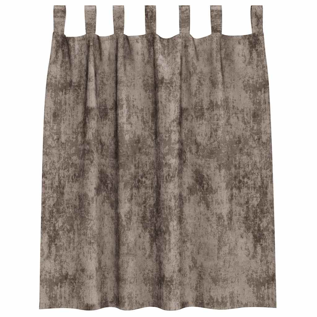 Velvet Gordijnen 2 st Cappuccino 140 x 140 cm Fluweel