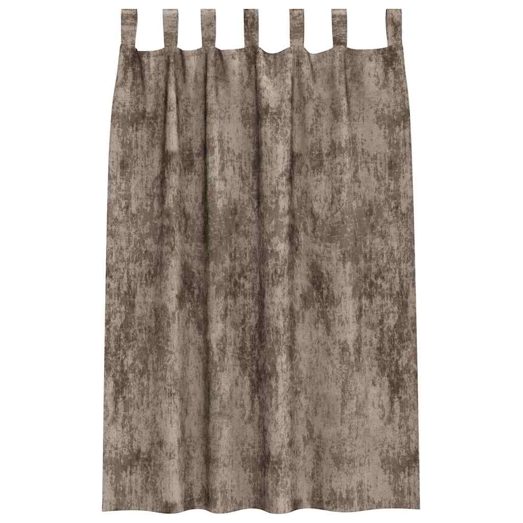 Velvet Gordijnen 2 st Cappuccino 175 x 140 cm Fluweel