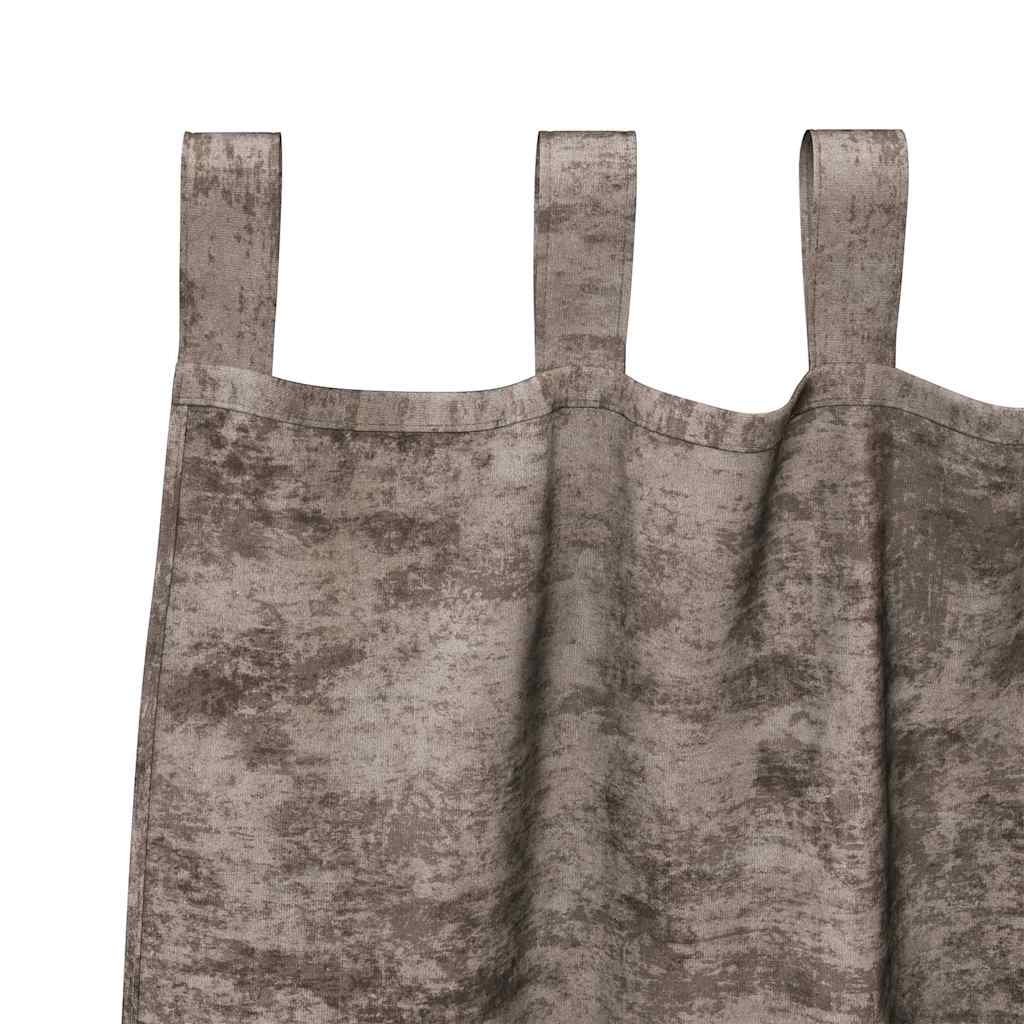 Velvet Gordijnen 2 st Cappuccino 260 x 140 cm Fluweel