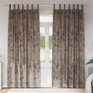 Velvet Gordijnen 2 st Cappuccino 260 x 140 cm Fluweel