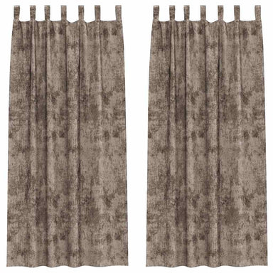 Velvet Gordijnen 2 st Cappuccino 260 x 140 cm Fluweel