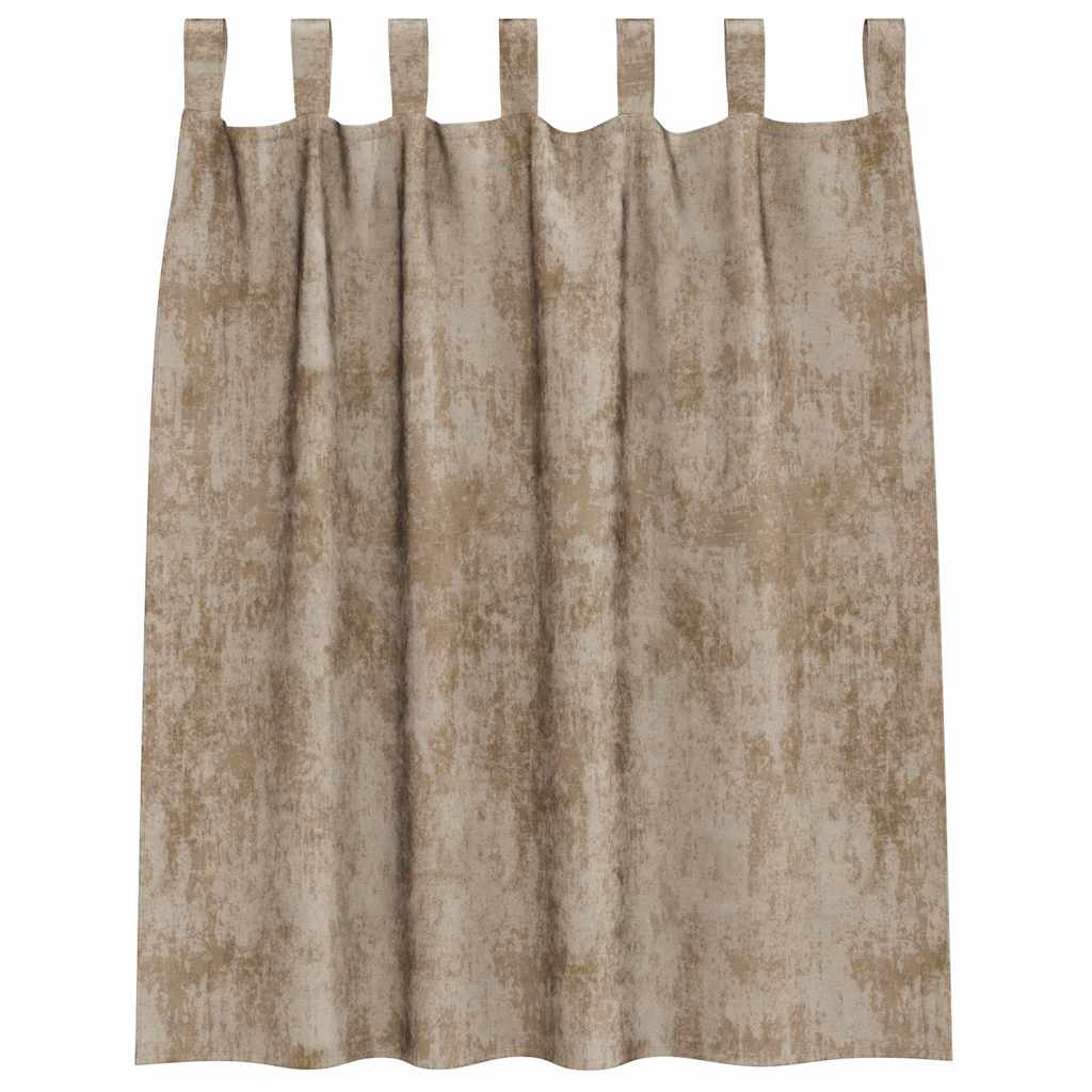 Velvet Gordijnen 2 st champagne 140 x 140 cm Fluweel