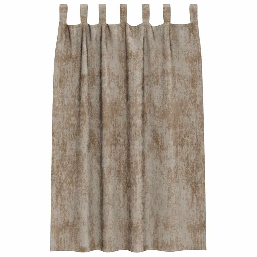Velvet Gordijnen 2 st champagne 175 x 140 cm Fluweel