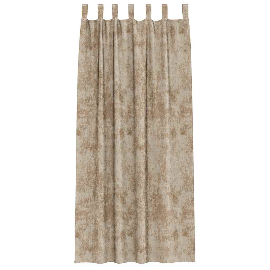 Velvet Gordijnen 2 st champagne 225 x 140 cm Fluweel