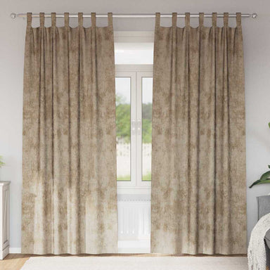 Velvet Gordijnen 2 st champagne 260 x 140 cm Fluweel