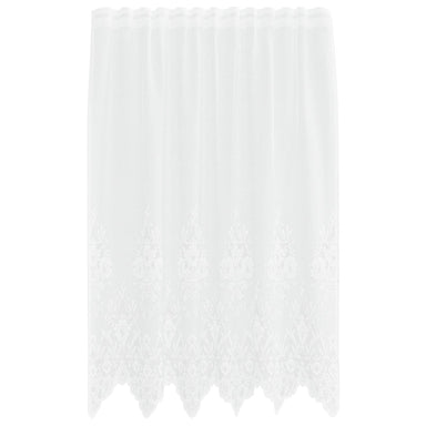 Kantgordijn met gordijnen Bloemen Wit 180 x 150 cm Polyester