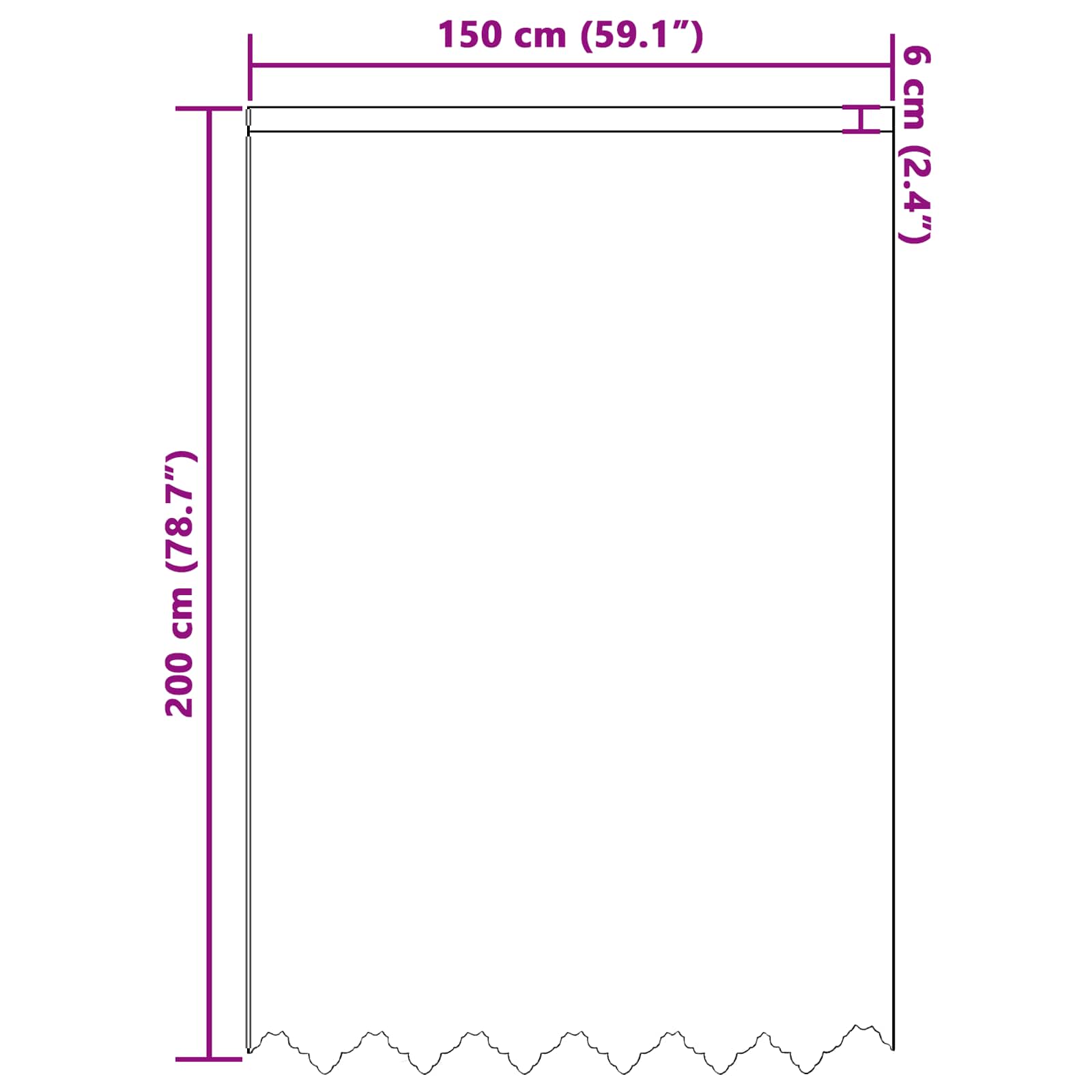 Kantgordijn met gordijnen Bloemen Wit 200 x 150 cm Polyester