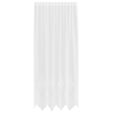 Kantgordijn met gordijnen Bloemen Wit 245x150cm Polyester