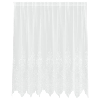Kantgordijn met gordijnen Bloemen Wit 160 x 200 cm Polyester