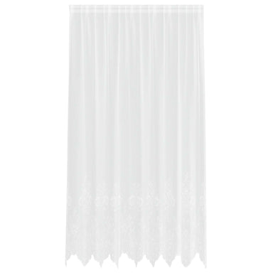 Kantgordijn met gordijnen Bloemen Wit 245 x 200 cm Polyester