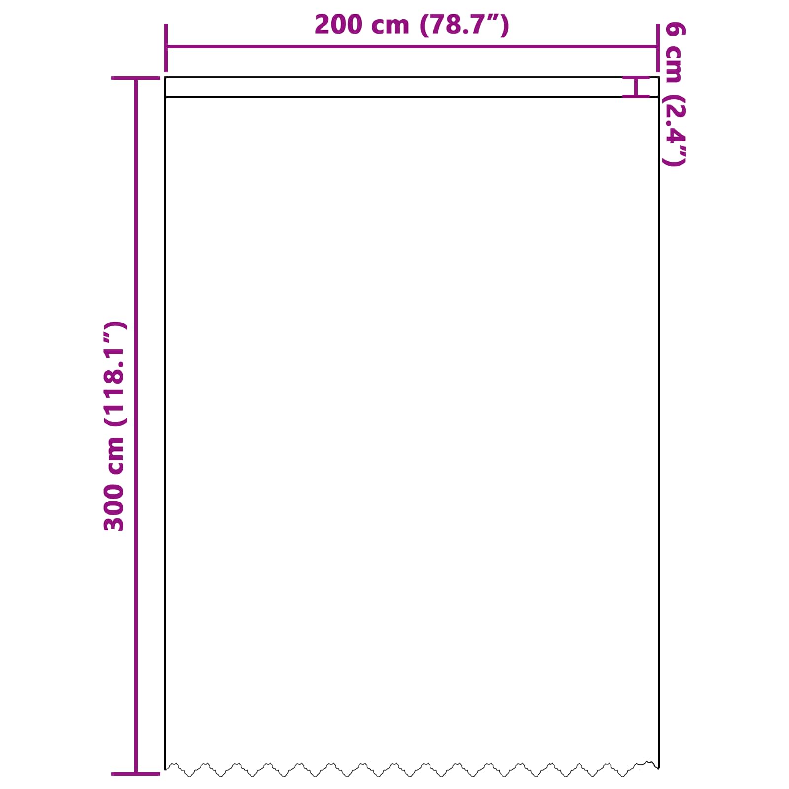 Kantgordijn met gordijnen Bloemen Wit 300 x 200 cm Polyester