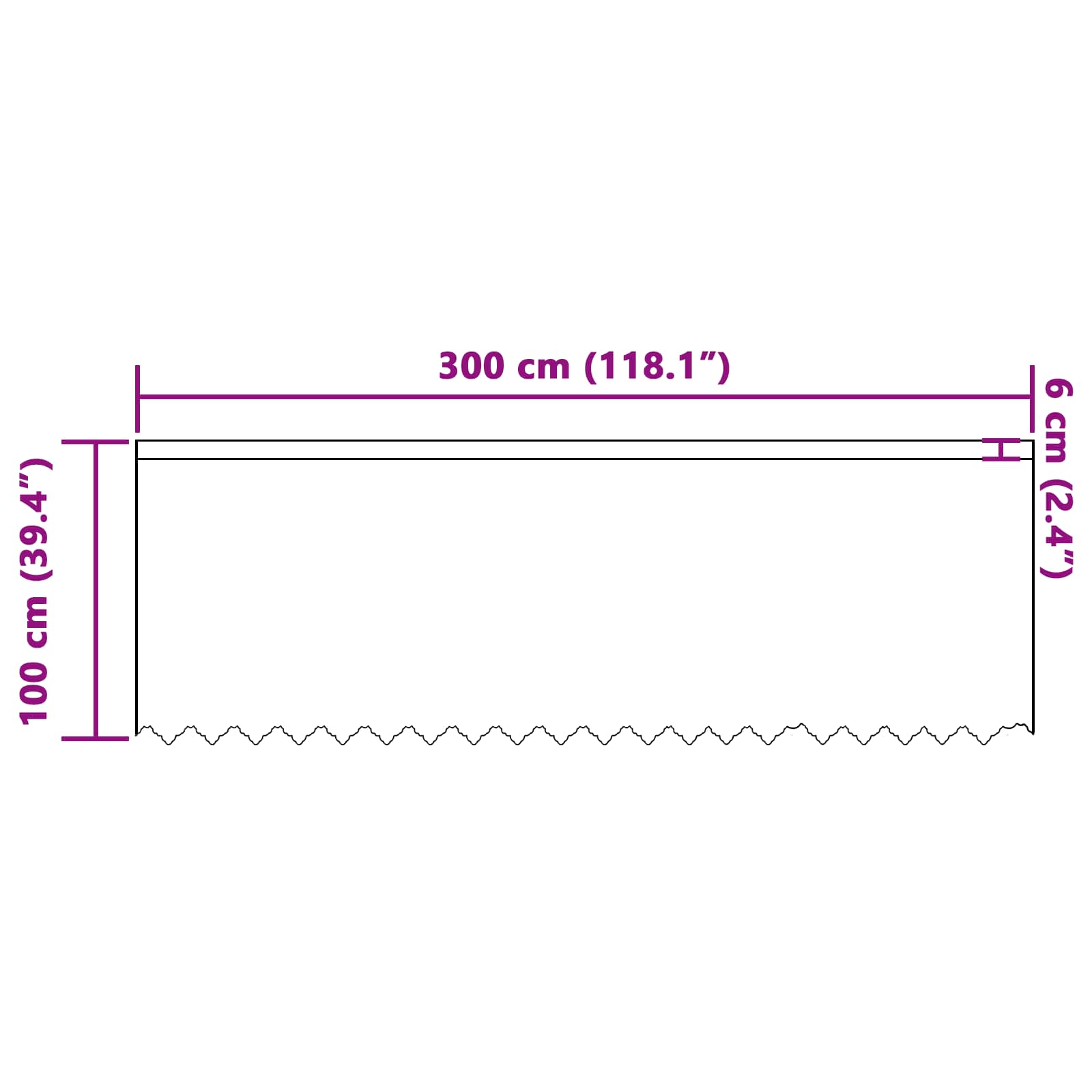 Kantgordijn met gordijnen Bloemen Wit 100 x 300 cm Polyester