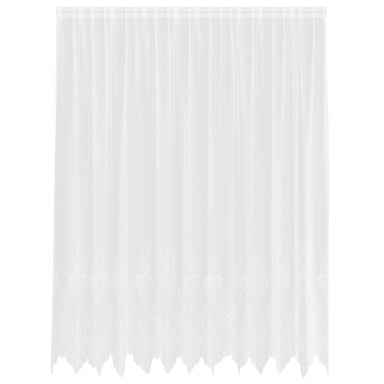 Kantgordijn met gordijnen Bloemen Wit 200 x 300 cm Polyester