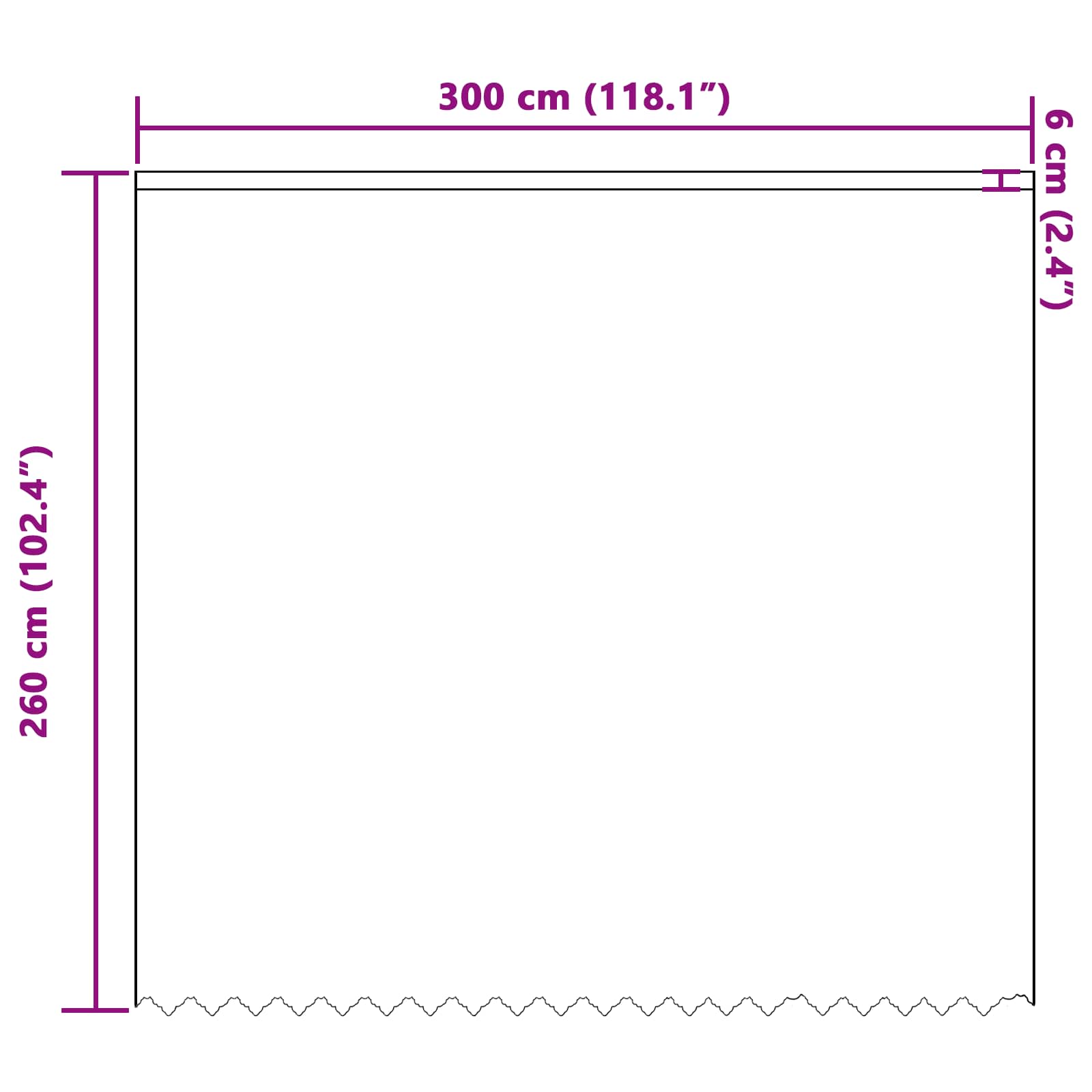 Kantgordijn met gordijnen Bloemen Wit 260 x 300 cm Polyester