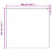 Kantgordijn met gordijnen Bloemen Wit 300 x 300 cm Polyester