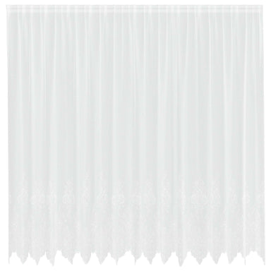 Kantgordijn met gordijnen Bloemen Wit 240 x 400 cm Polyester
