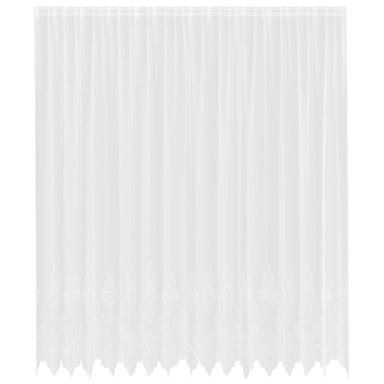 Kantgordijn met gordijnen Bloemen Wit 300 x 400 cm Polyester