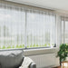 Kantgordijn met gordijnen Bloemen Wit 140 x 500 cm Polyester