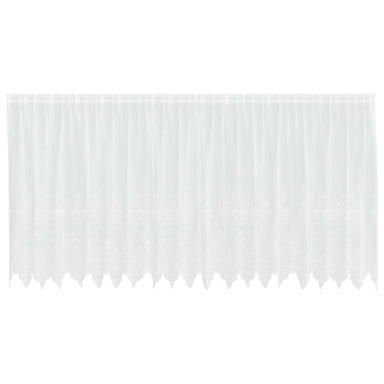 Kantgordijn met gordijnen Bloemen Wit 160 x 500 cm Polyester