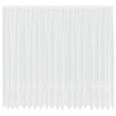 Kantgordijn met gordijnen Bloemen Wit 280 x 500 cm Polyester