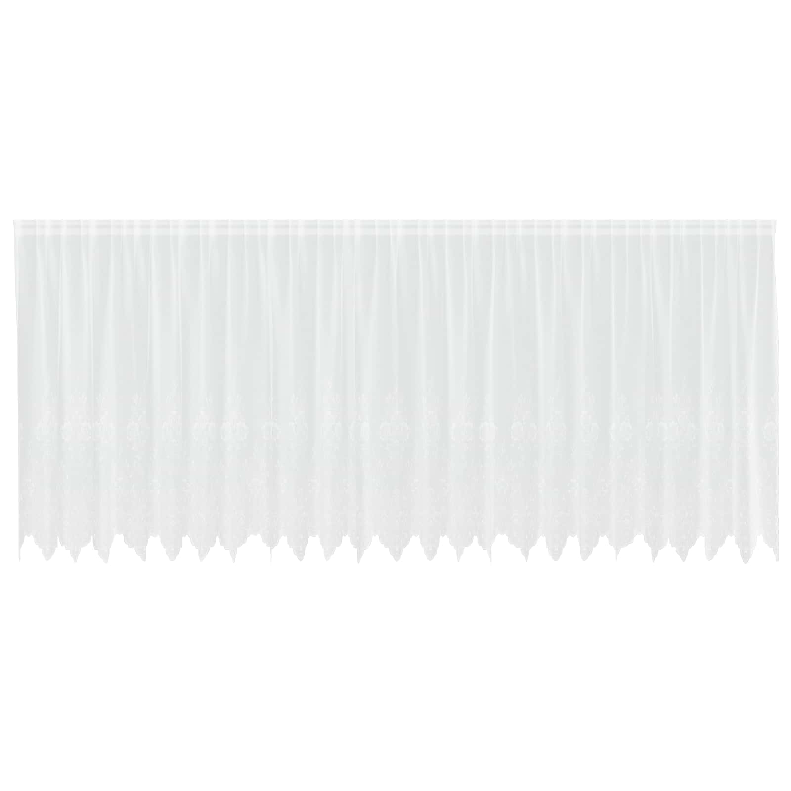 Kantgordijn met gordijnen Bloemen Wit 180 x 600 cm Polyester