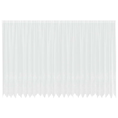 Kantgordijn met gordijnen Bloemen Wit 240 x 600 cm Polyester