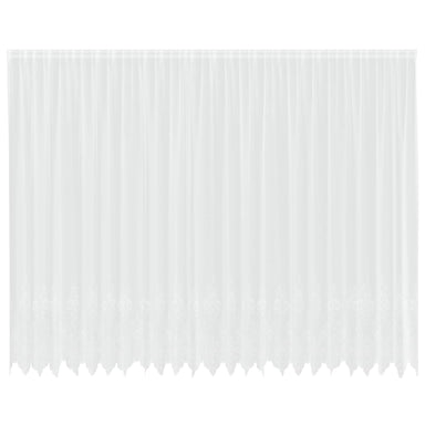 Kantgordijn met gordijnen Bloemen Wit 280 x 600 cm Polyester