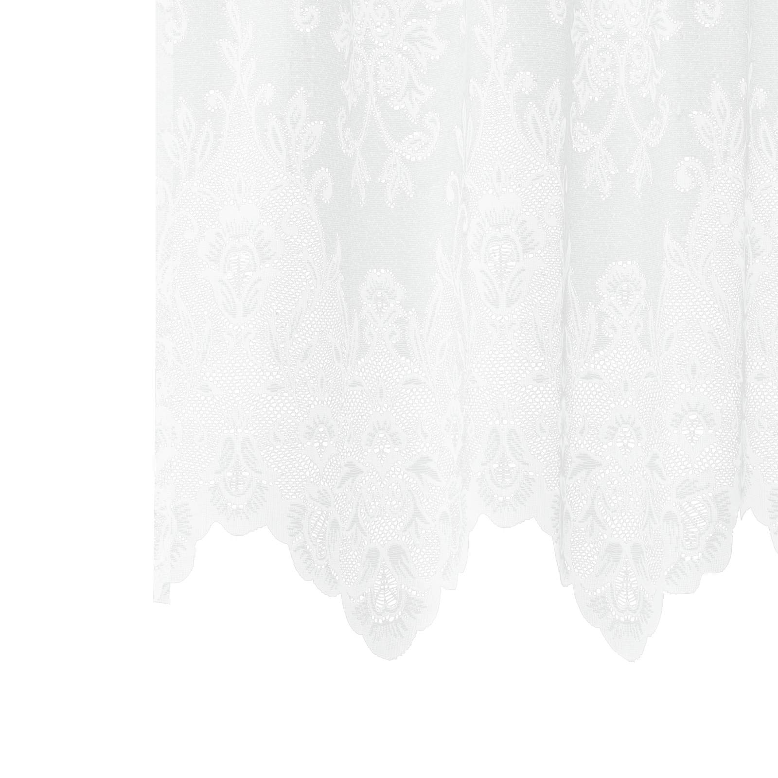 Kantgordijn met gordijnen Bloemen Wit 300 x 600 cm Polyester