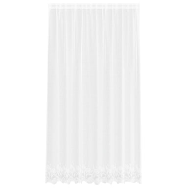 Kantgordijn met gordijnen Bloemen Wit 245 x 200 cm Polyester